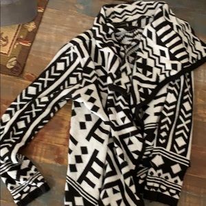 Black and white sweater cardigan